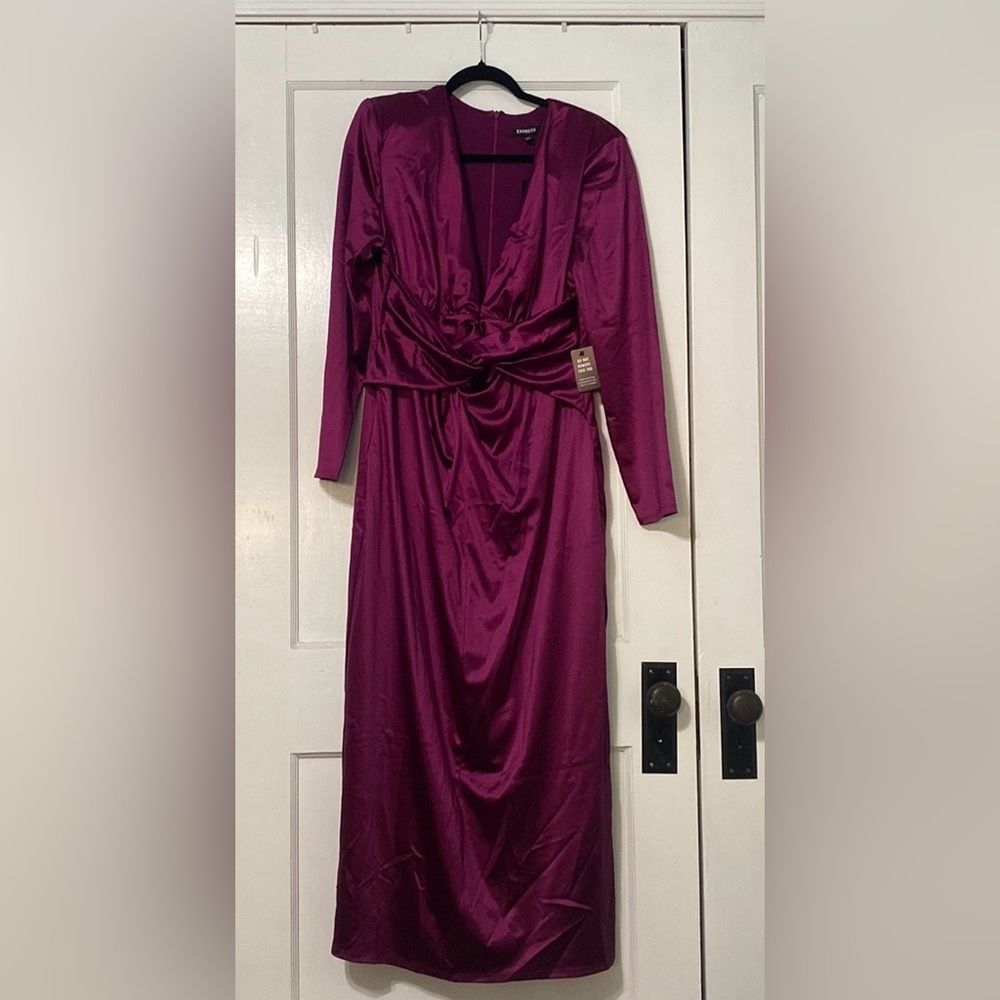 NWT Express Magenta Twist Front Dress XLP